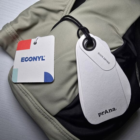 NWT PrAna Tulum Bikini Top Women's Size Medium Black Color Block Quick Drying - Picture 5 of 10